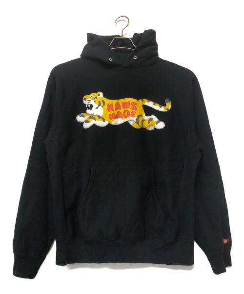 HUMAN MADE（ヒューマンメイド）HUMAN MADE (ヒューマンメイド) KAWS (カウズ) パーカー ブラック サイズ:XLの古着・服飾アイテム