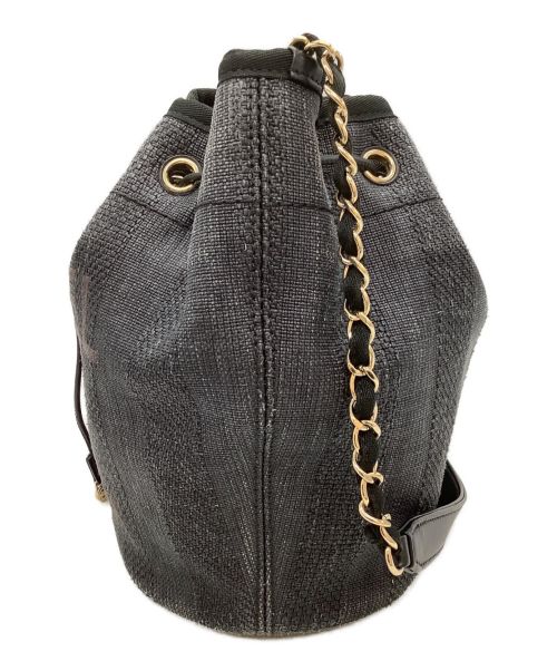 CHANEL（シャネル）CHANEL (シャネル) ドーヴィル 巾着チェーンショルダーバッグ ブラックの古着・服飾アイテム