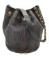 CHANEL (シャネル) ドーヴィル 巾着チェーンショルダーバッグ ブラック：198000円