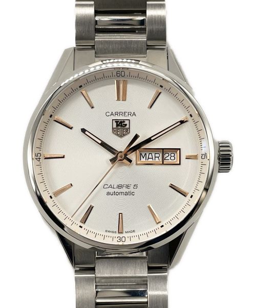TAG Heuer（タグ・ホイヤー）TAG Heuer (タグホイヤー) カレラキャリバー5デイデイト ホワイト サイズ:44ｍｍの古着・服飾アイテム