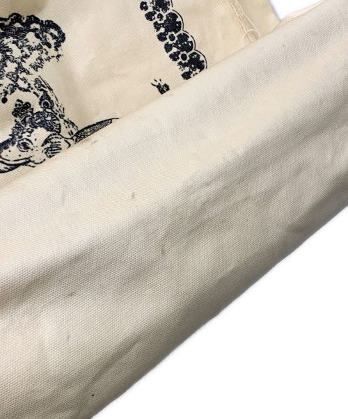 Acne studios（アクネ ストゥディオス）ACNE STUDIOS (アクネストゥディオス) キャンバスコーティングトートバッグ アイボリーの古着・服飾アイテム