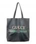 GUCCI（グッチ）の古着「ロゴプリント レザートートバッグ」｜ブラック