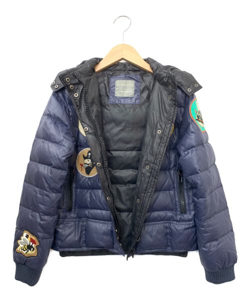 HYDROGEN（ハイドロゲン）HYDROGEN (ハイドロゲン) ワッペンダウンジャケット ネイビー サイズ:Sの古着・服飾アイテム