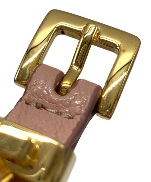 MIU MIU（ミュウミュウ）MIU MIU (ミュウミュウ) クリスタルチャームブレスレット ピンクの古着・服飾アイテム