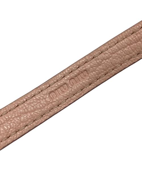 MIU MIU（ミュウミュウ）MIU MIU (ミュウミュウ) クリスタルチャームブレスレット ピンクの古着・服飾アイテム