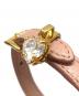 MIU MIU (ミュウミュウ) クリスタルチャームブレスレット ピンク：7800円