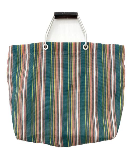 MARNI（マルニ）MARNI (マルニ) フラワーカフェトートバッグ グリーン×ピンクの古着・服飾アイテム