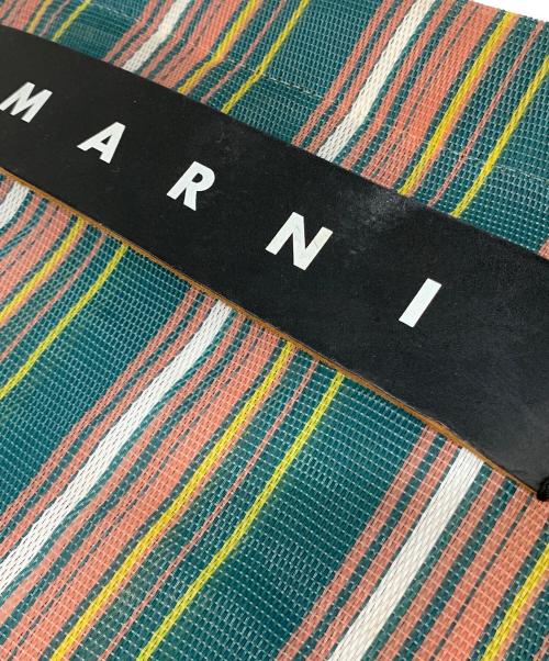 MARNI（マルニ）MARNI (マルニ) フラワーカフェトートバッグ グリーン×ピンクの古着・服飾アイテム