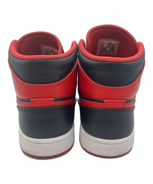 NIKE（ナイキ）NIKE (ナイキ) AIR JORDAN 1 mid Bred レッド×ブラック サイズ:27.5の古着・服飾アイテム
