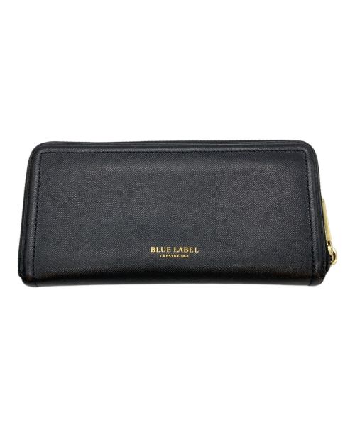 BLUE LABEL CRESTBRIDGE（ブルーレーベルクレストブリッジ）BLUE LABEL CRESTBRIDGE (ブルーレーベルクレストブリッジ) ラウンドファスナーウォレット ブラックの古着・服飾アイテム