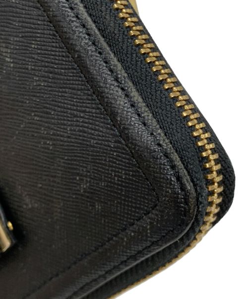 BLUE LABEL CRESTBRIDGE（ブルーレーベルクレストブリッジ）BLUE LABEL CRESTBRIDGE (ブルーレーベルクレストブリッジ) ラウンドファスナーウォレット ブラックの古着・服飾アイテム