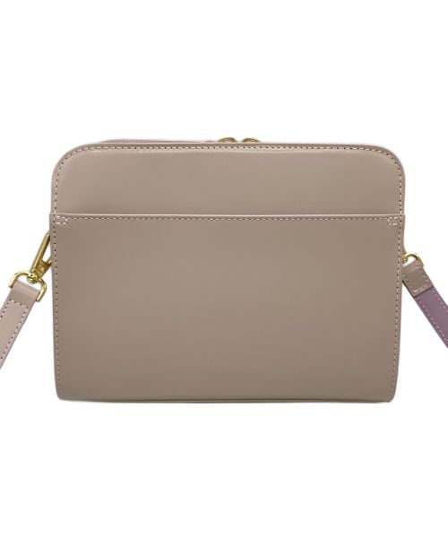 Samantha Thavasa（サマンサタバサ）Samantha Thavasa (サマンサタバサ) サマンサヘム ショルダーバッグ ベージュ×ピンクの古着・服飾アイテム