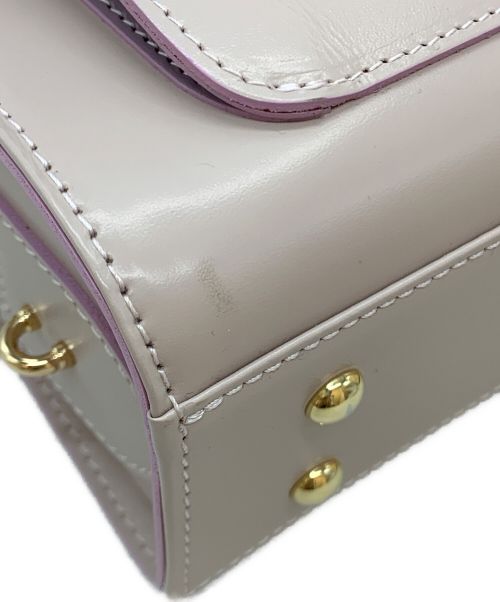 Samantha Thavasa（サマンサタバサ）Samantha Thavasa (サマンサタバサ) サマンサヘム ショルダーバッグ ベージュ×ピンクの古着・服飾アイテム