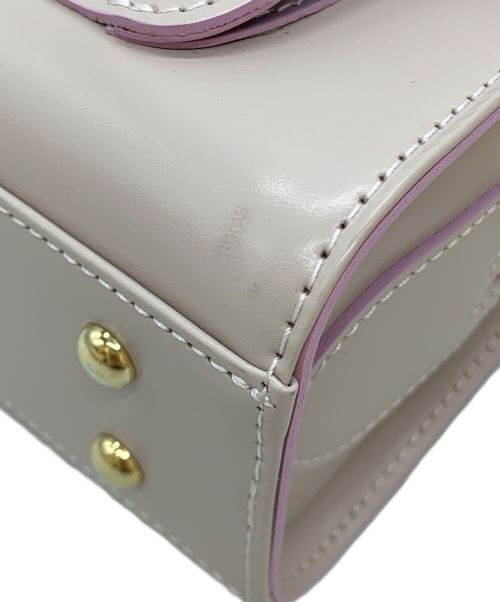 Samantha Thavasa（サマンサタバサ）Samantha Thavasa (サマンサタバサ) サマンサヘム ショルダーバッグ ベージュ×ピンクの古着・服飾アイテム