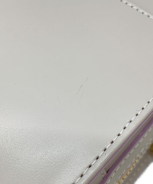 Samantha Thavasa（サマンサタバサ）Samantha Thavasa (サマンサタバサ) サマンサヘム ショルダーバッグ ベージュ×ピンクの古着・服飾アイテム