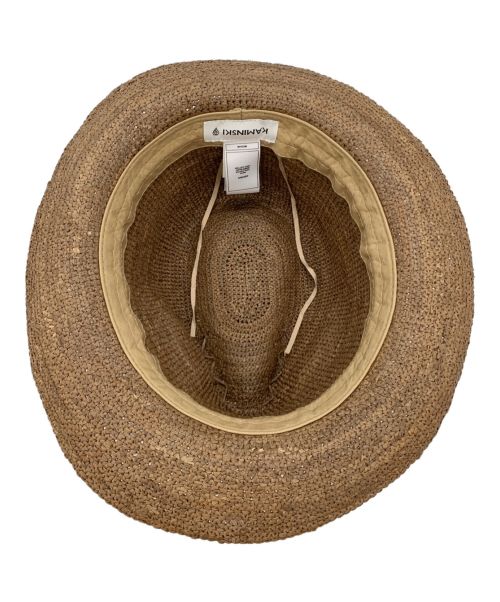 HELEN KAMINSKI（ヘレンカミンスキー）HELEN KAMINSKI (ヘレンカミンスキー) ラフィアハット アーモンド サイズ:Mの古着・服飾アイテム