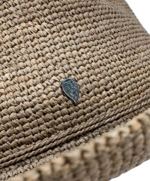 HELEN KAMINSKI（ヘレンカミンスキー）HELEN KAMINSKI (ヘレンカミンスキー) ラフィアハット アーモンド サイズ:Mの古着・服飾アイテム