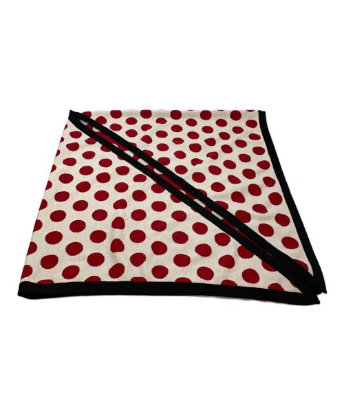 BURBERRY（バーバリー）BURBERRY (バーバリー) SPOT JACQUARD KNITTED BANDANA レッド×ホワイト サイズ:180x85cm 未使用品の古着・服飾アイテム