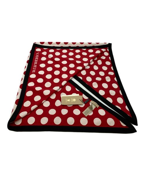 BURBERRY（バーバリー）BURBERRY (バーバリー) SPOT JACQUARD KNITTED BANDANA レッド×ホワイト サイズ:180x85cm 未使用品の古着・服飾アイテム