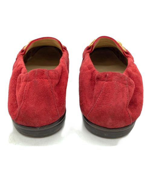 GUCCI（グッチ）GUCCI (グッチ) ローファー レッド サイズ:5 1/2の古着・服飾アイテム