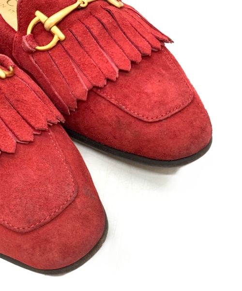 GUCCI（グッチ）GUCCI (グッチ) ローファー レッド サイズ:5 1/2の古着・服飾アイテム