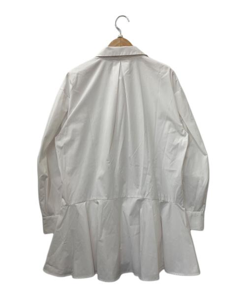 Snidel（スナイデル）Snidel (スナイデル) ヘムボリュームシャツチュニックワンピース ホワイト サイズ:FREEの古着・服飾アイテム