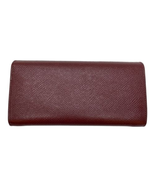 CELINE（セリーヌ）CELINE (セリーヌ) ラージフラップウォレット ボルドーの古着・服飾アイテム