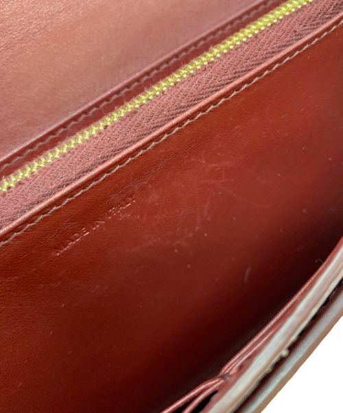 CELINE（セリーヌ）CELINE (セリーヌ) ラージフラップウォレット ボルドーの古着・服飾アイテム