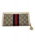 GUCCI (グッチ) オフィディア GGジップアラウンドウォレット ベージュ×トリコロール：36000円