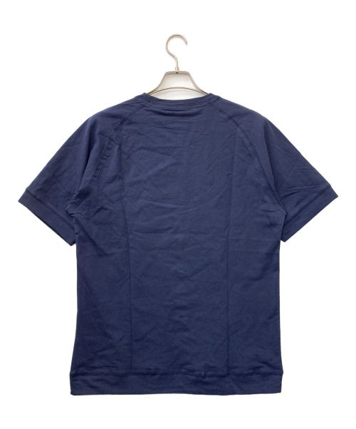 WGONG（ダブルゴング）WGONG (ダブルゴング) MULTICOLOR RAGLAN SLEEVE COTTON SHIRT ネイビー サイズ:XXLの古着・服飾アイテム