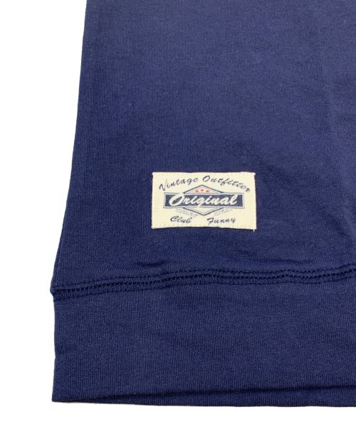 WGONG（ダブルゴング）WGONG (ダブルゴング) MULTICOLOR RAGLAN SLEEVE COTTON SHIRT ネイビー サイズ:XXLの古着・服飾アイテム