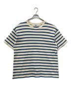KEBOZ×FREAK'S STOREケボズ×フリークスストア）の古着「別注ボーダーTシャツ」｜ホワイト×ブルー