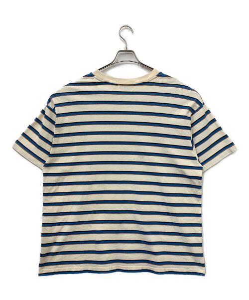 KEBOZ（ケボズ）KEBOZ (ケボズ) FREAK'S STORE (フリークスストア) 別注ボーダーTシャツ ホワイト×ブルー サイズ:Lの古着・服飾アイテム