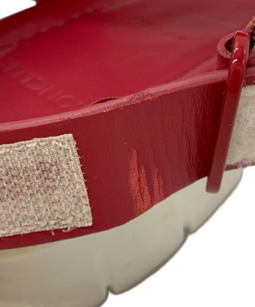 MONCLER（モンクレール）MONCLER (モンクレール) レザースポーツサンダル ピンク サイズ:36の古着・服飾アイテム