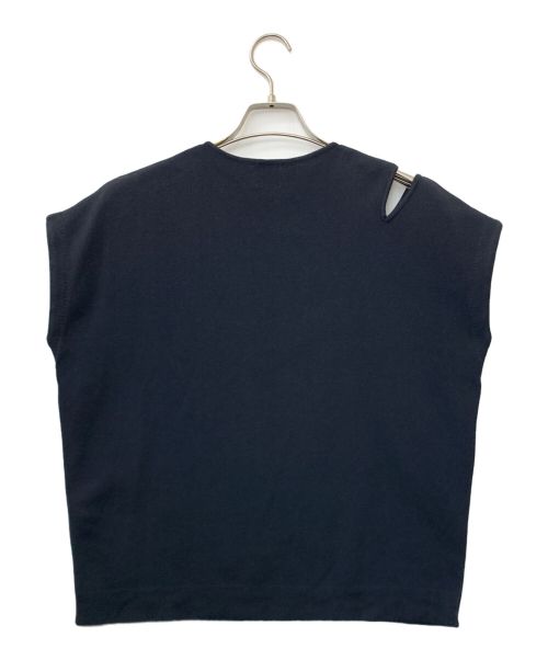 6(ROKU) BEAUTY&YOUTH（ロク ビューティーアンドユース）6(ROKU) BEAUTY&YOUTH (ロク ビューティーアンドユース) SHOULDER SLIT KNIT PULLOVER ネイビー サイズ:-の古着・服飾アイテム