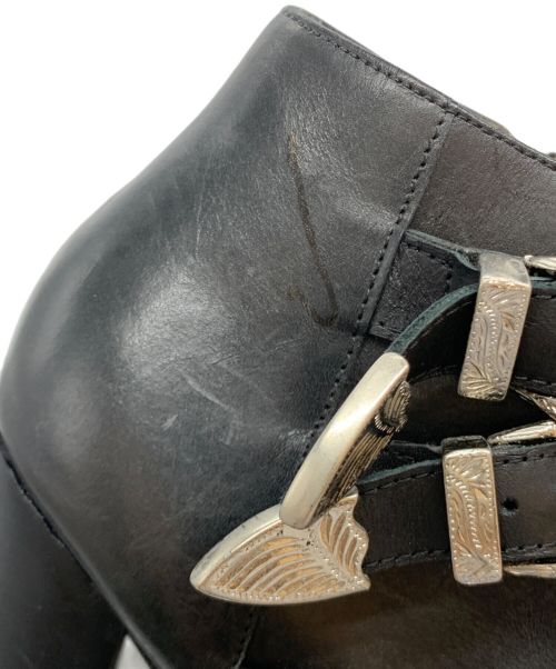 TOGA PULLA（トーガ プルラ）TOGA PULLA (トーガ プルラ) ベルテッドショートブーツ ブラック サイズ:38の古着・服飾アイテム