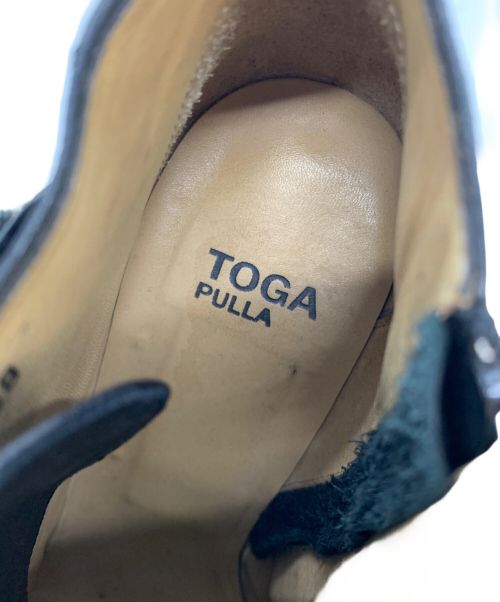 TOGA PULLA（トーガ プルラ）TOGA PULLA (トーガ プルラ) ベルテッドショートブーツ ブラック サイズ:38の古着・服飾アイテム