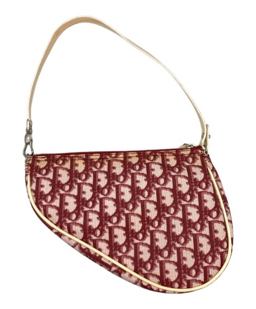 Christian Dior（クリスチャン ディオール）Christian Dior (クリスチャン ディオール) トロッター PVCサドルバッグ ピンクの古着・服飾アイテム