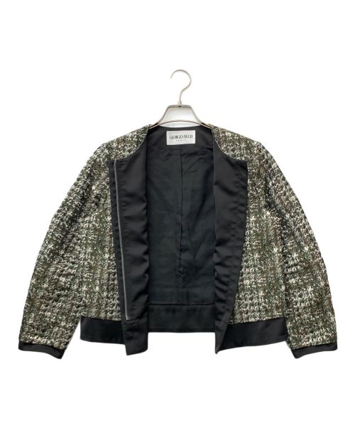 GEORGES RECH（ジョルジュレッシュ）GEORGES RECH (ジョルジュレッシュ) カモフラグレンチェックジャケット グリーン サイズ:38の古着・服飾アイテム