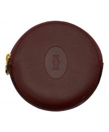 Cartier（カルティエ）の古着「ラウンドコインケース」｜ボルドー