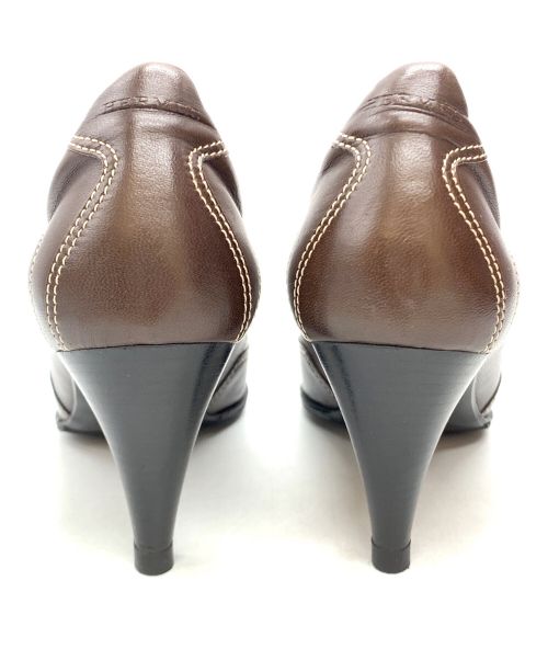 HERMES（エルメス）HERMES (エルメス) SEMELLE CUIR ヒールパンプス レッド サイズ:36の古着・服飾アイテム