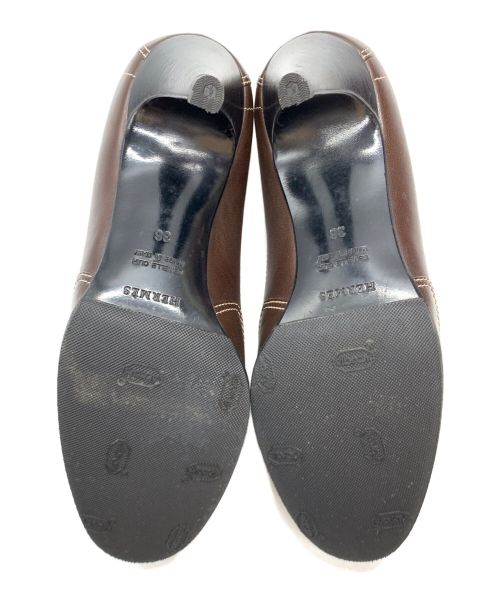 HERMES（エルメス）HERMES (エルメス) SEMELLE CUIR ヒールパンプス レッド サイズ:36の古着・服飾アイテム