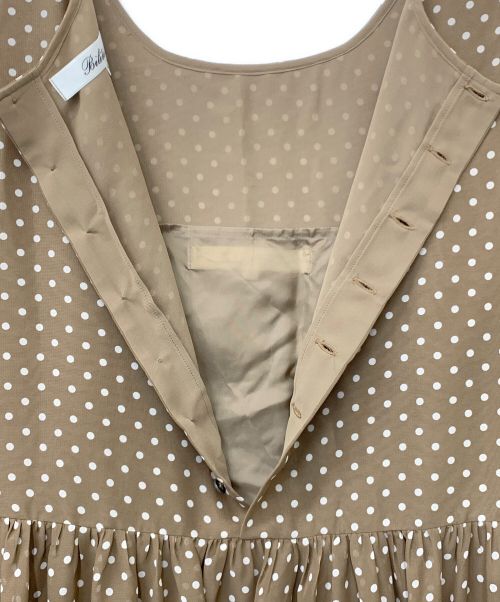 bilitis dix-sept ans（ビリティスディセッタン）bilitis dix-sept ans (ビリティスディセッタン) ドットAラインワンピース ブラウン サイズ:36の古着・服飾アイテム