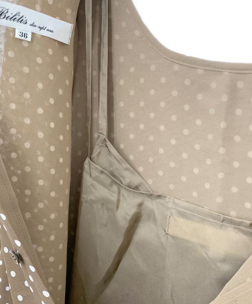 bilitis dix-sept ans（ビリティスディセッタン）bilitis dix-sept ans (ビリティスディセッタン) ドットAラインワンピース ブラウン サイズ:36の古着・服飾アイテム