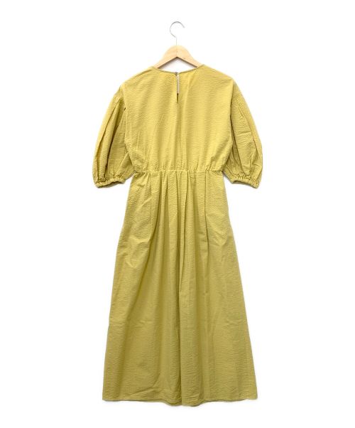 SLOBE IENA（スローブ イエナ）SLOBE IENA (スローブ イエナ) コットンサッカー ボリュームスリーブワンピース イエロー サイズ:FREEの古着・服飾アイテム