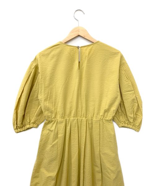 SLOBE IENA（スローブ イエナ）SLOBE IENA (スローブ イエナ) コットンサッカー ボリュームスリーブワンピース イエロー サイズ:FREEの古着・服飾アイテム