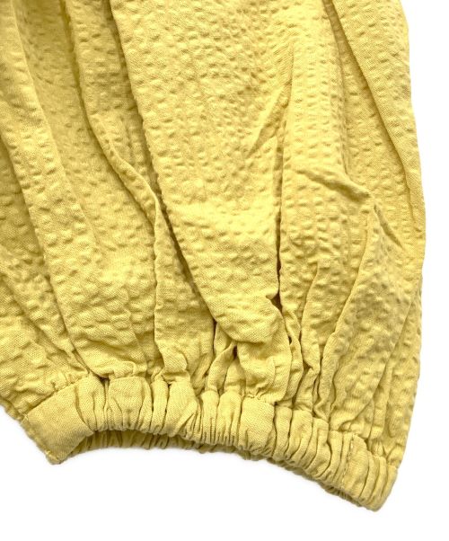 SLOBE IENA（スローブ イエナ）SLOBE IENA (スローブ イエナ) コットンサッカー ボリュームスリーブワンピース イエロー サイズ:FREEの古着・服飾アイテム