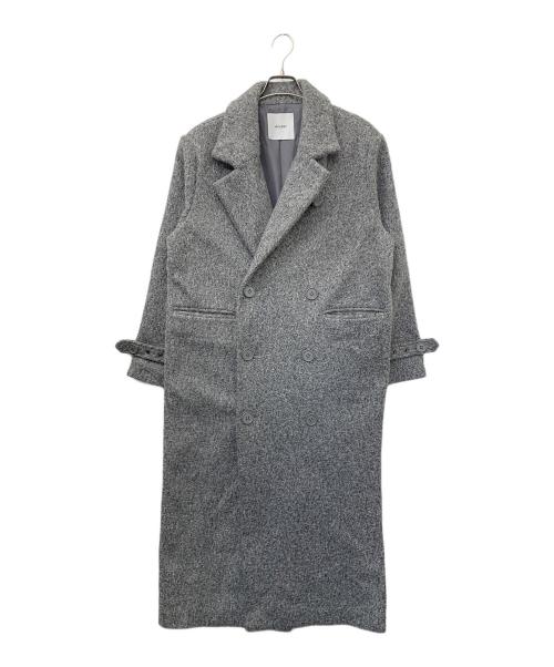 ACLENT（アクレント）ACLENT (アクレント) スタンドカラー シャギー ロング コート グレー サイズ:Fの古着・服飾アイテム