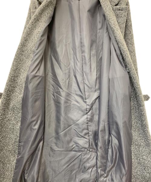 ACLENT（アクレント）ACLENT (アクレント) スタンドカラー シャギー ロング コート グレー サイズ:Fの古着・服飾アイテム