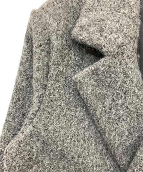 ACLENT（アクレント）ACLENT (アクレント) スタンドカラー シャギー ロング コート グレー サイズ:Fの古着・服飾アイテム